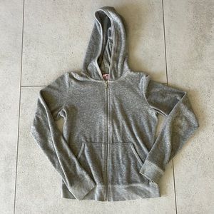 Small gray velour Juicy Couture zip up